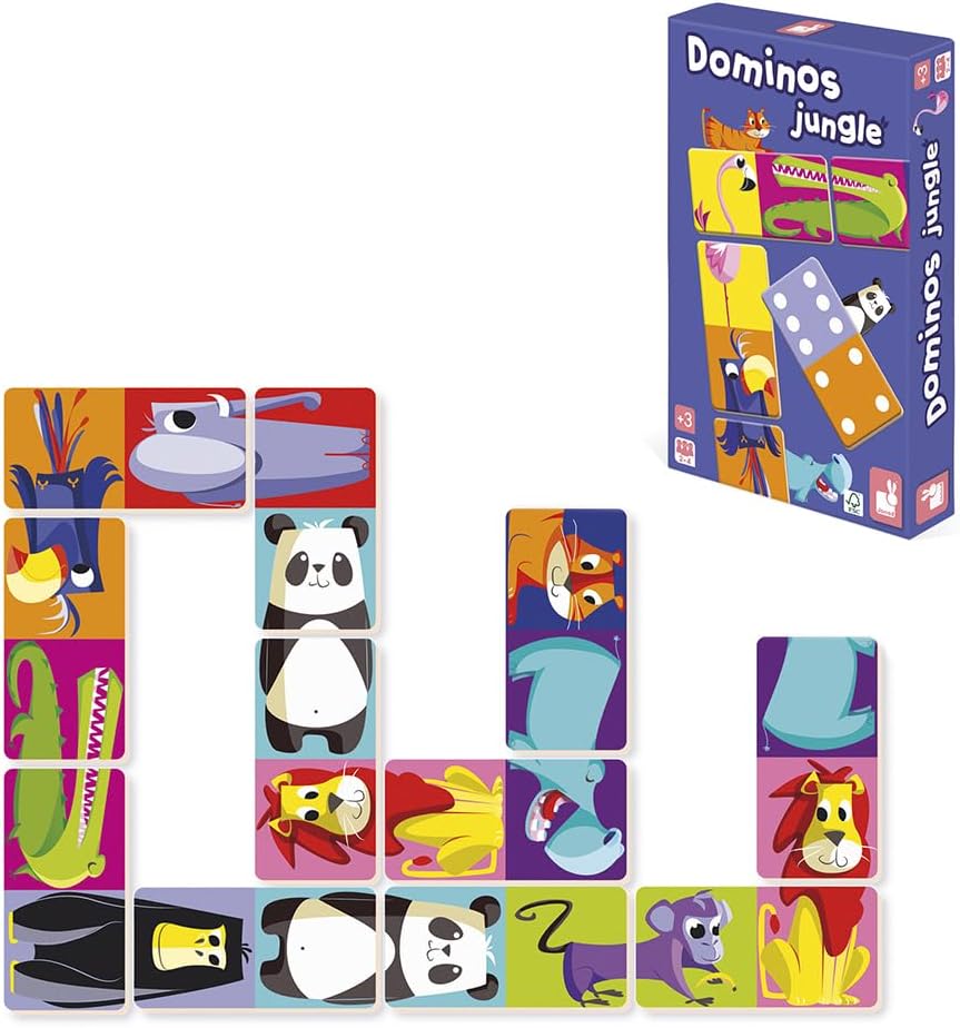 Janod Domino Peli Viidakkoteemalla 