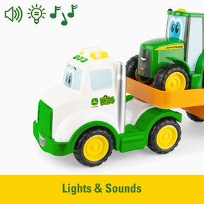 John Deere Farmin' Friends Hauling Set Traktori ja Kuljetusauto 