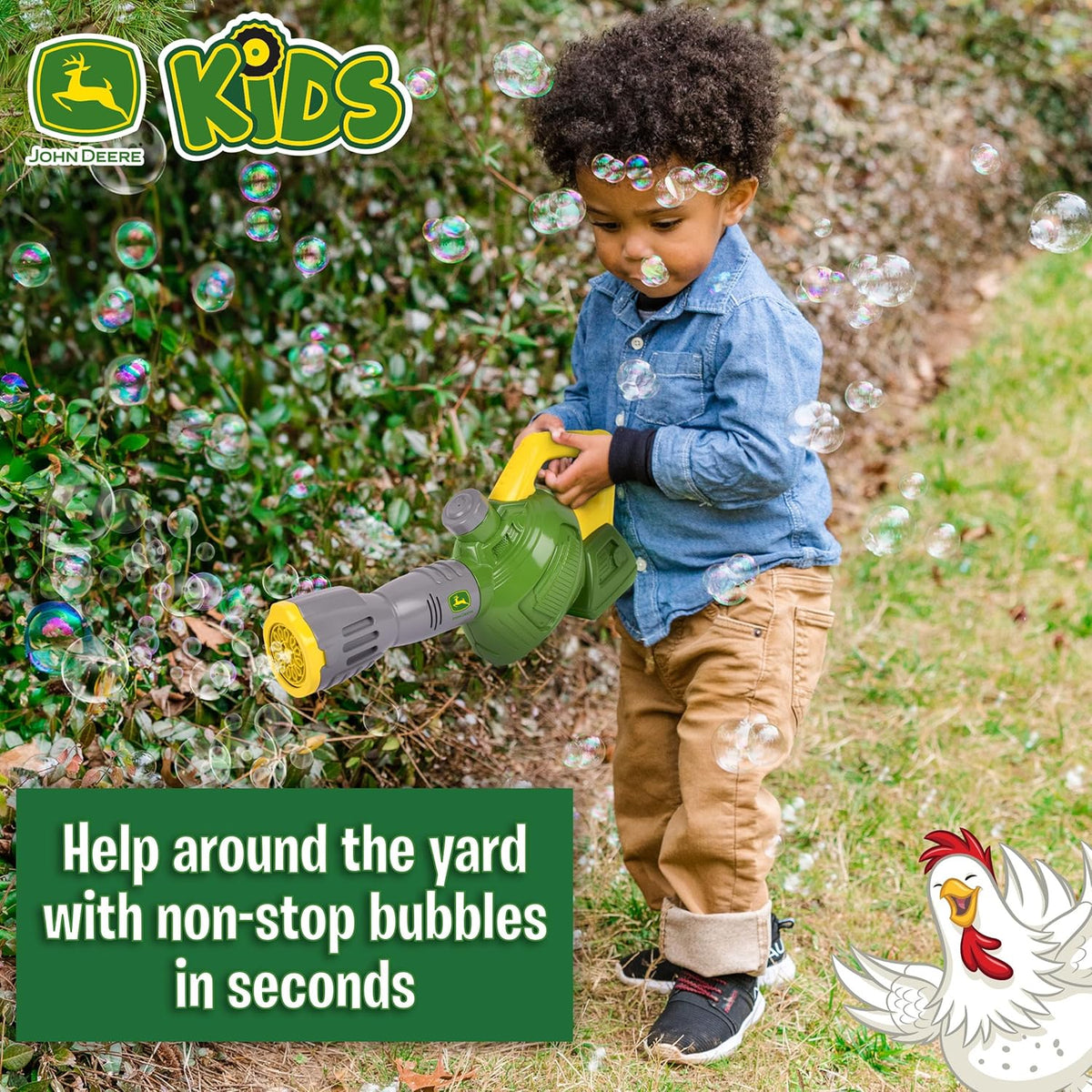 John Deere Kids Saippuakuplakone/Lehtipuhallin ja Täyttökannu