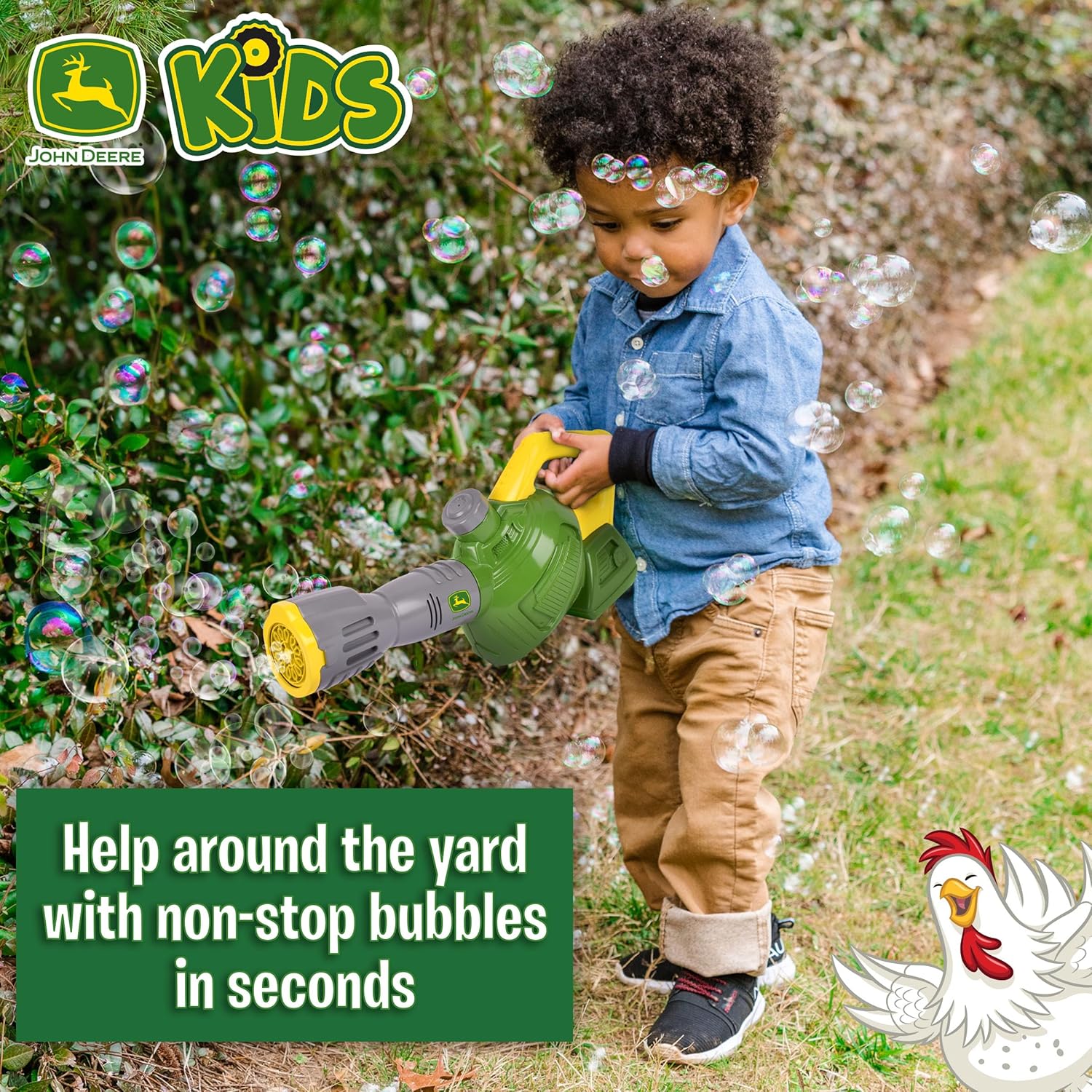 John Deere Kids Saippuakuplakone/Lehtipuhallin ja Täyttökannu