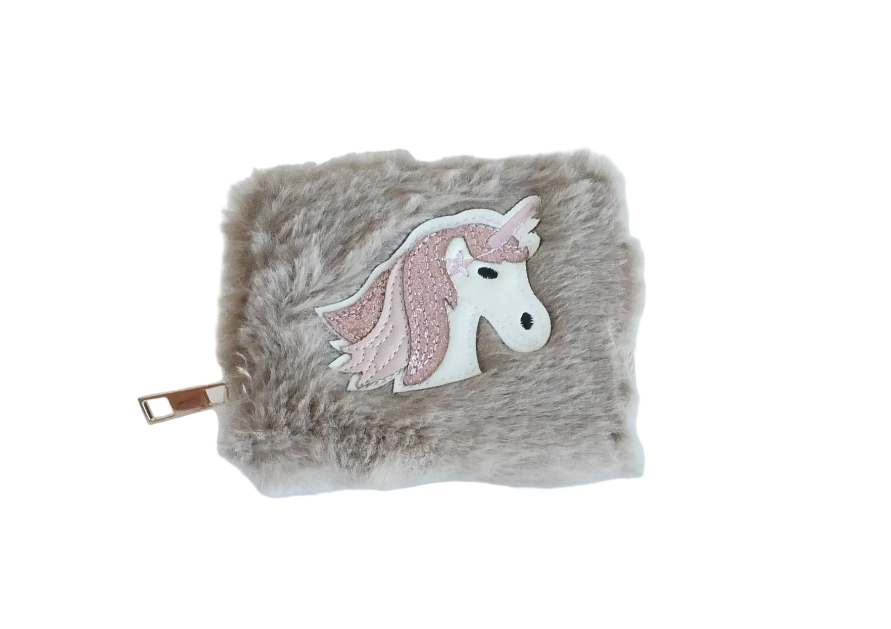 KiS Me Lompakko Pörröinen Yksisarvisella Ruskea 11x9 cm