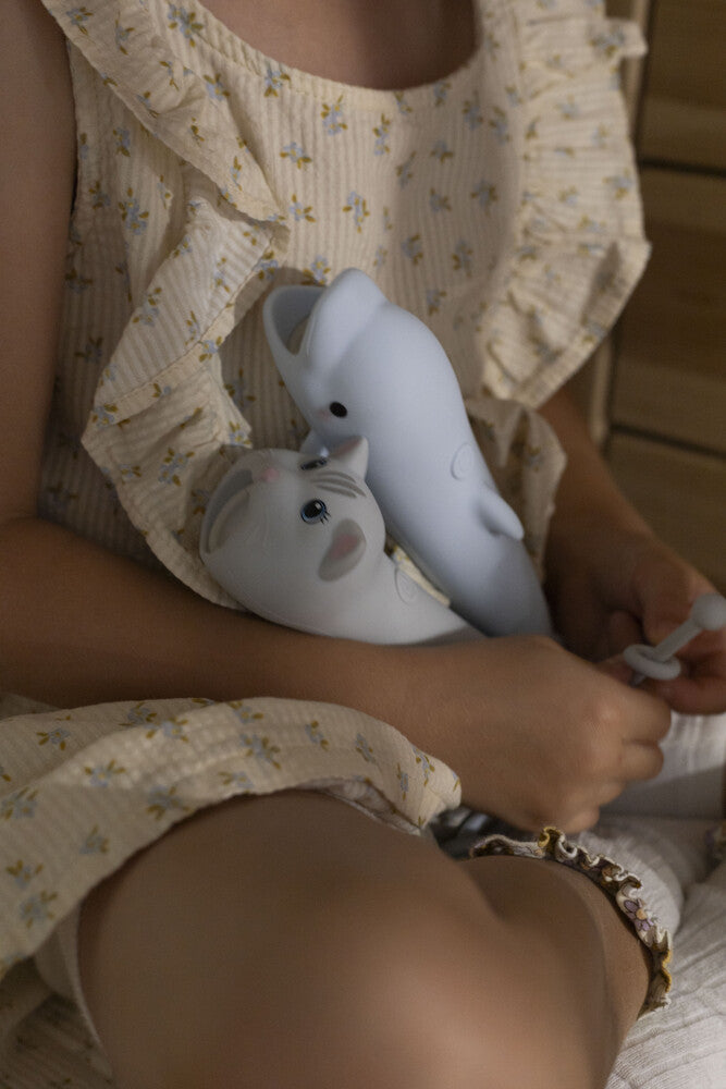 LED Ladattava Lasten Taskulamppu Delfiini Silikoninen