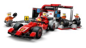 LEGO City 60443 F1®-Varikkopysähdys ja Varikkomiehistö sekä Ferrari-auto