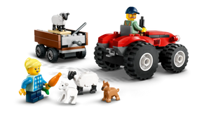 LEGO City 60461 Maatilan Punainen Traktori, Peräkärry ja Lampaat
