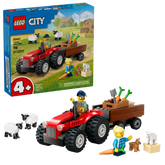 LEGO City 60461 Maatilan Punainen Traktori, Peräkärry ja Lampaat