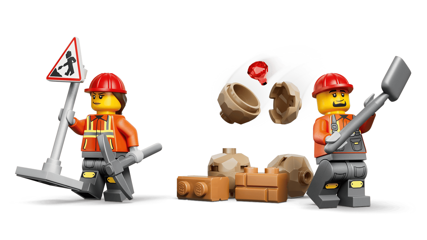 LEGO City 60480 Keltainen Traktorikaivuri