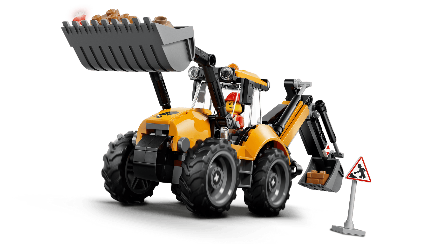 LEGO City 60480 Keltainen Traktorikaivuri