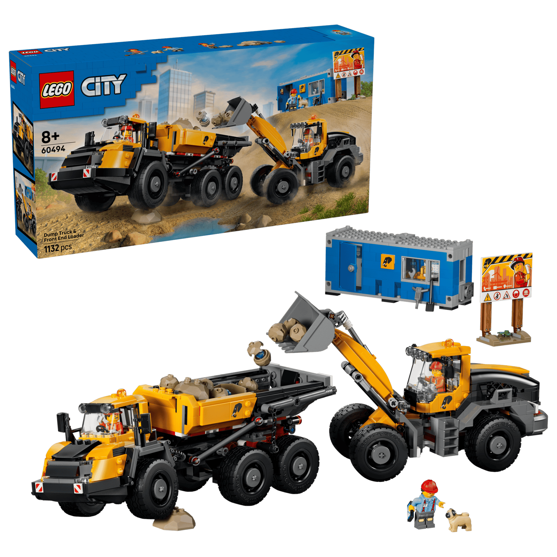 LEGO City 60494 Kippiauto ja Etukuormaaja