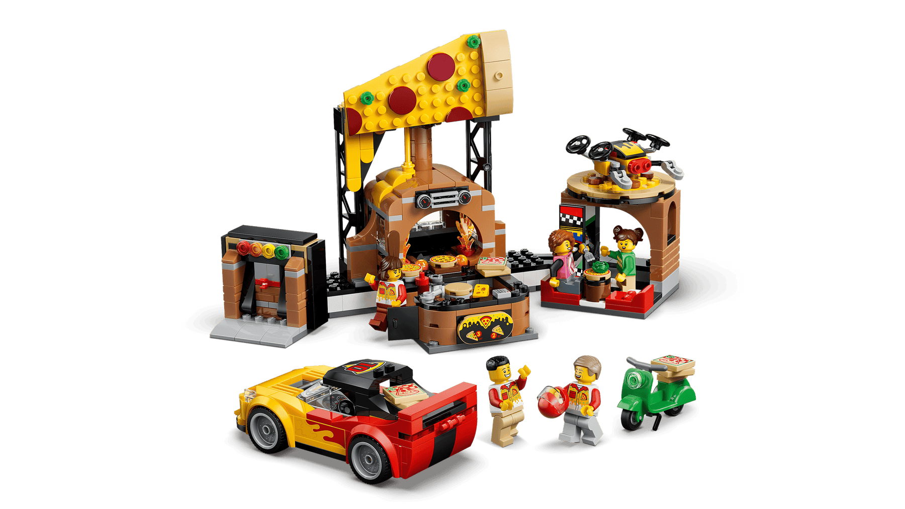 LEGO City 60496 Pizzaravintola ja Toimituskulkuneuvot