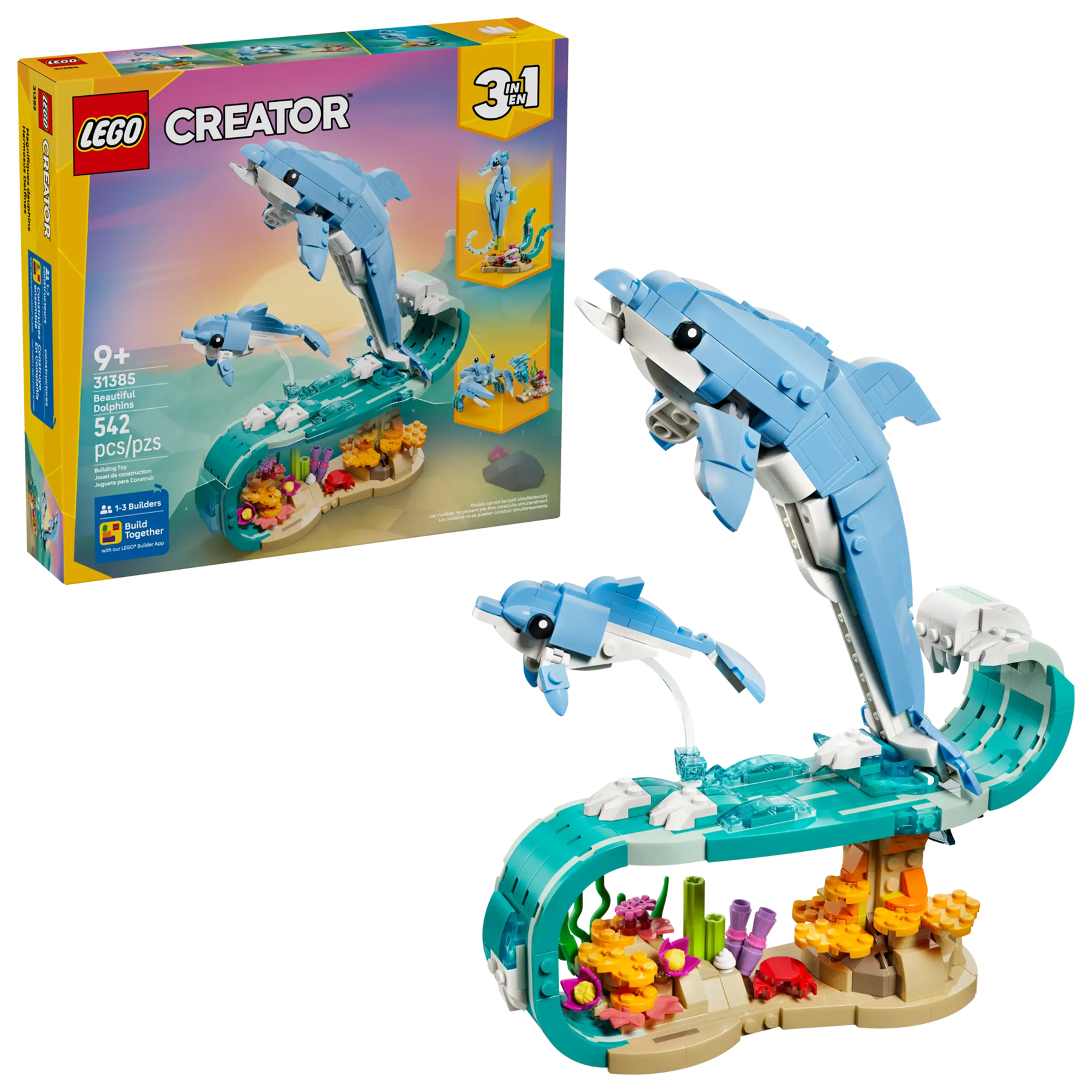 LEGO Creator 31385 Merieläimet: Söpöt Delfiinit