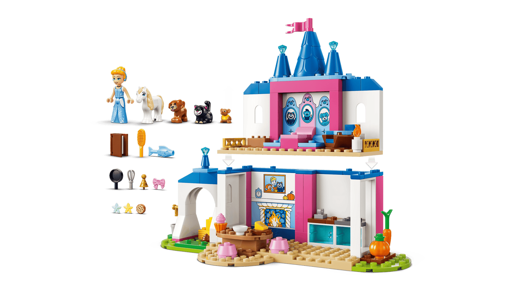 LEGO Disney 43283 Tuhkimon Linna ja Eläinystävät