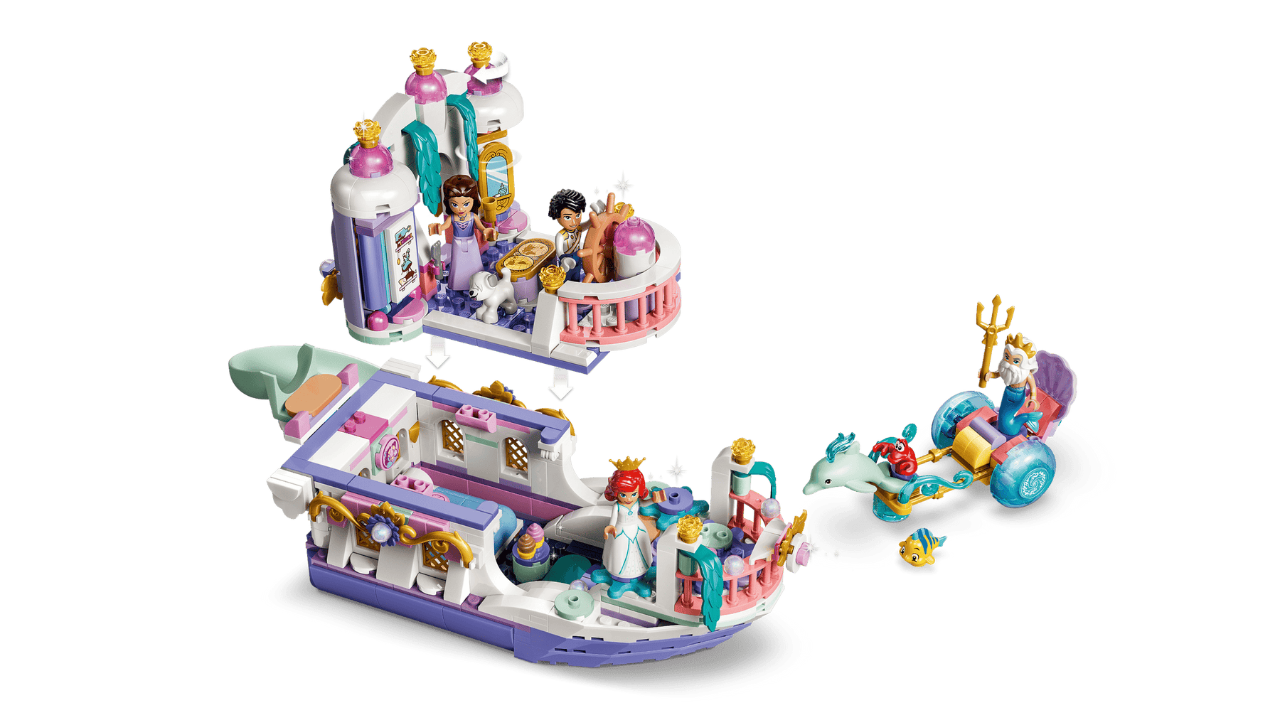 LEGO Disney 43299 Arielin Kuninkaallinen Häävene