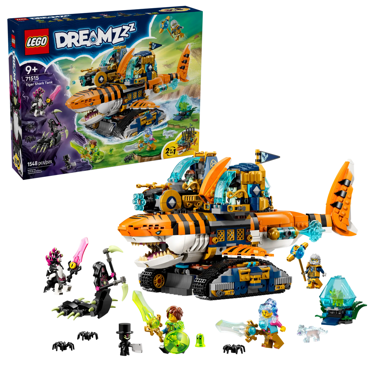 LEGO Dreamzzz 71515 Tiikerihaipanssarivaunu
