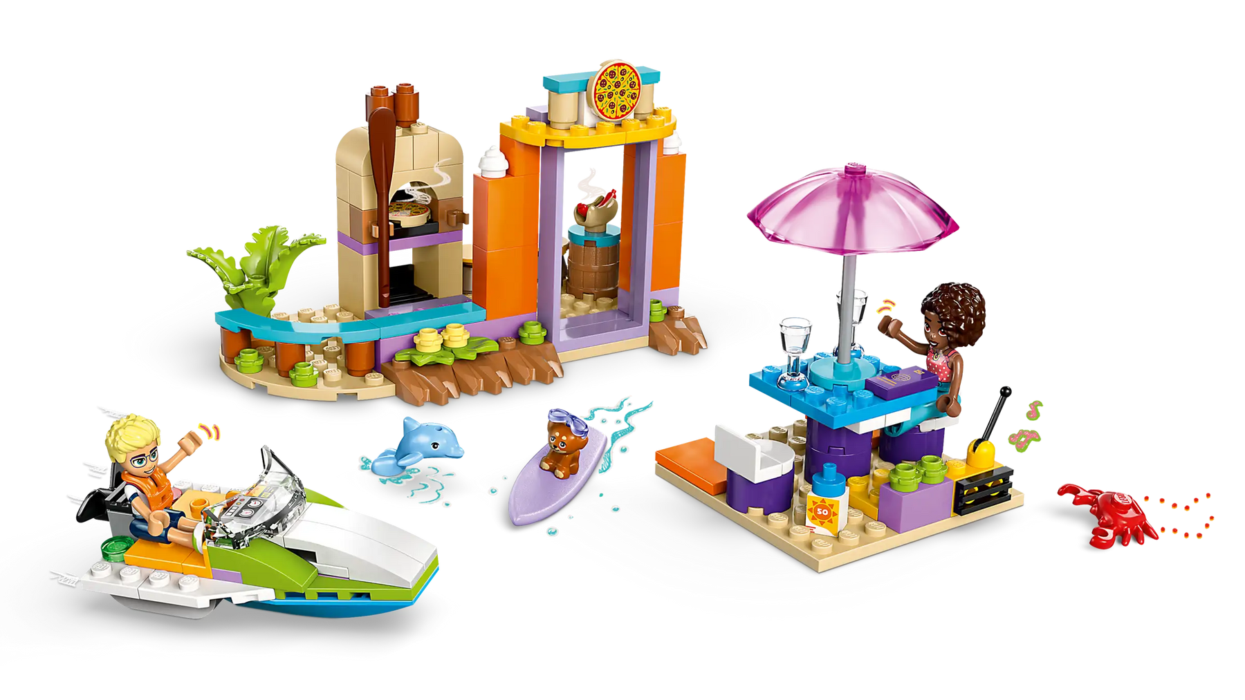 LEGO Friends 42672 Loma ja Rantarakennelmat Matkalaukussa