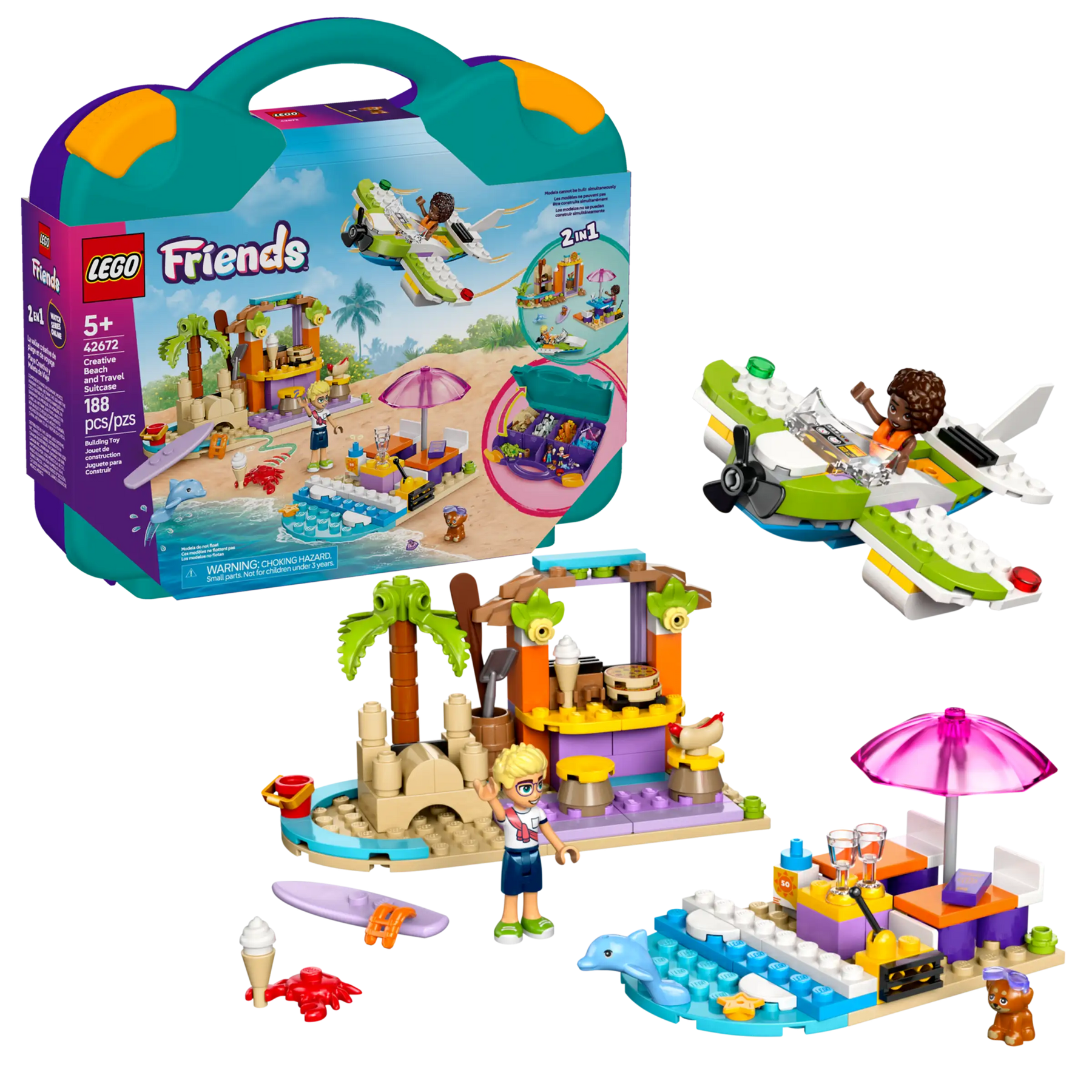 LEGO Friends 42672 Loma ja Rantarakennelmat Matkalaukussa