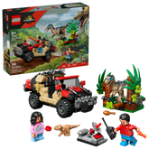 LEGO Jurassic World 76972 Raptor ja Pako Maastoautolla