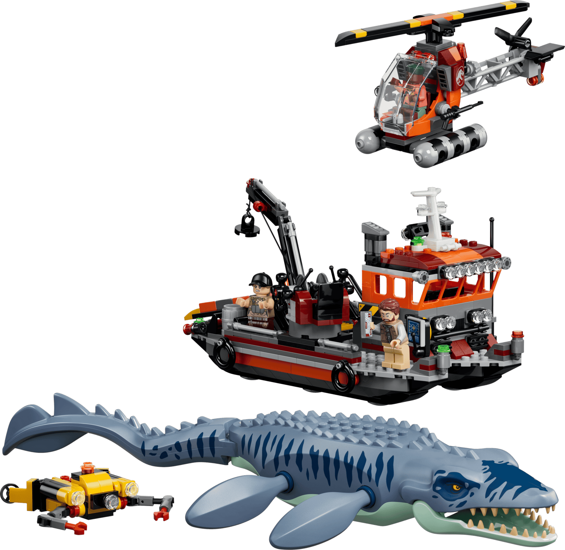 LEGO Jurassic World 77983 Mosasaurus-dinosaurus Hyökkää Veneen Kimppuun