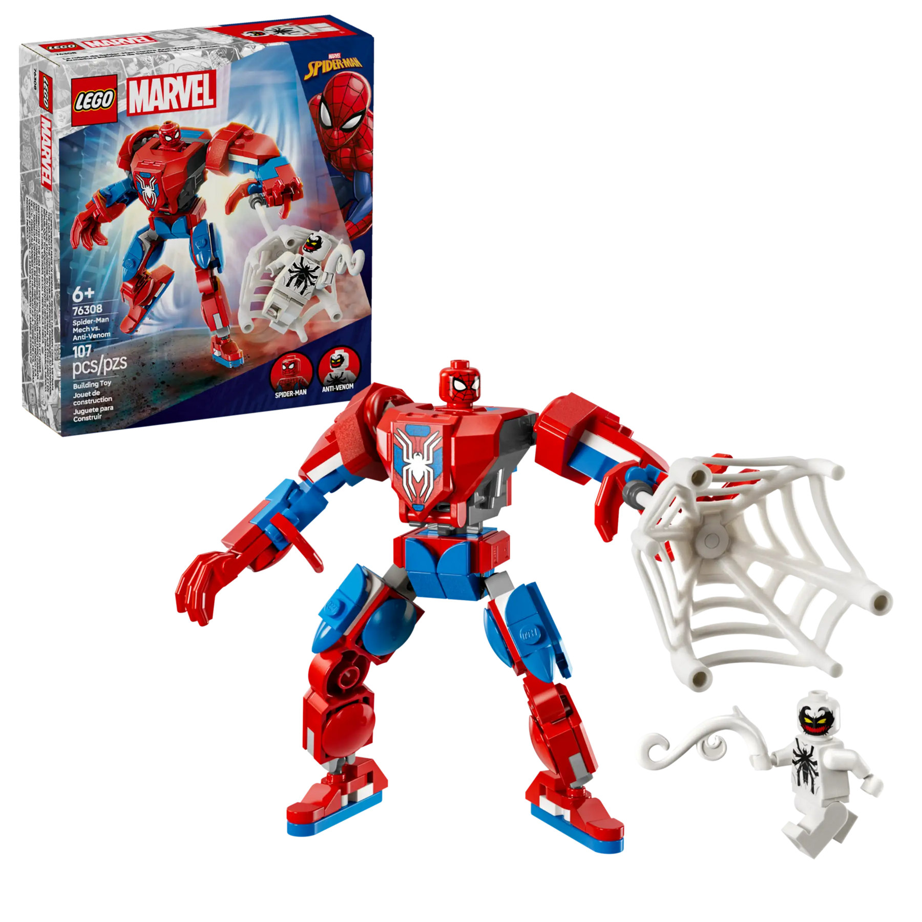 LEGO Marvel 76308 Spider-Man-robotti vastaan Anti-Venom
