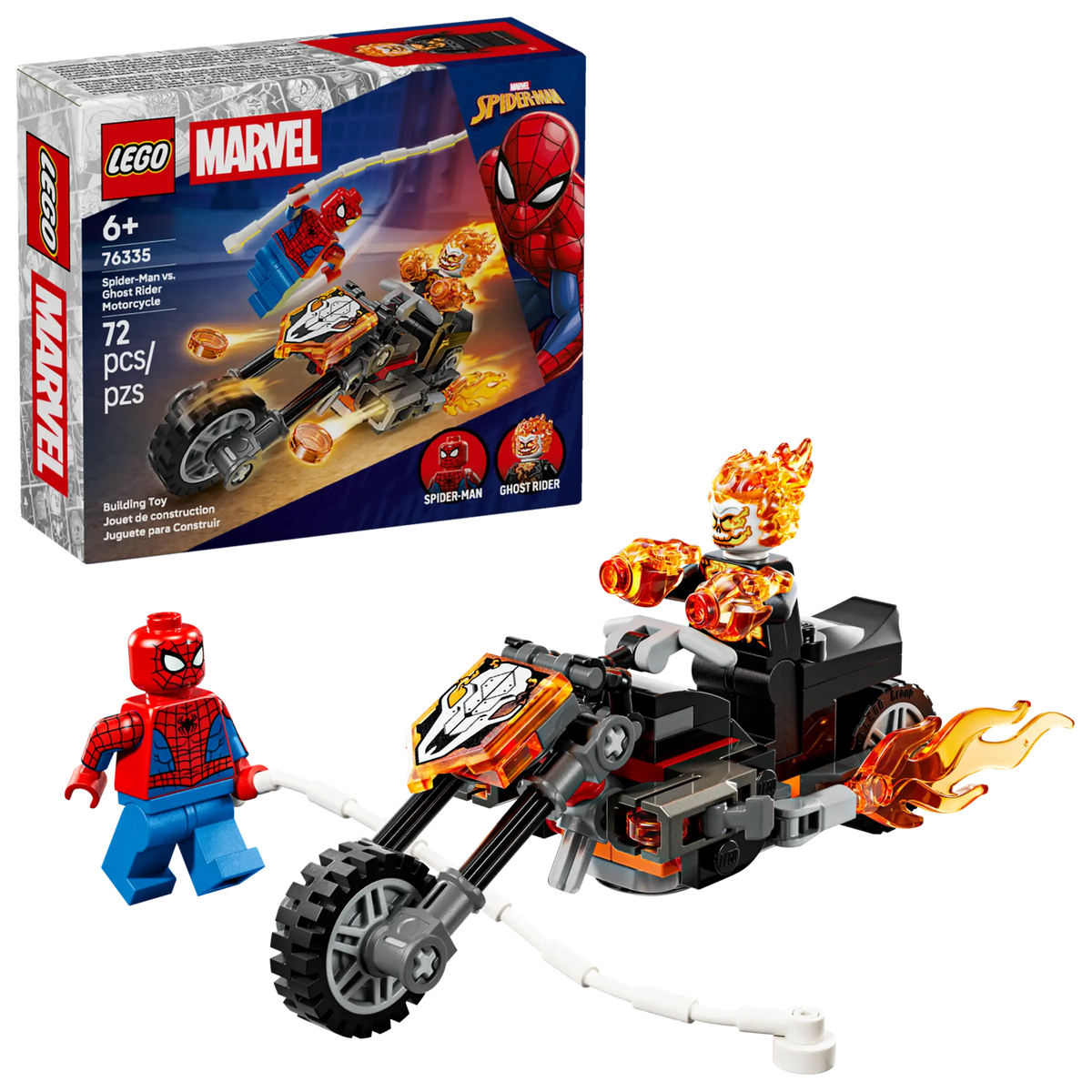 LEGO Marvel 76335 Spider-Man Vastaan Aaveajajan Moottoripyörä