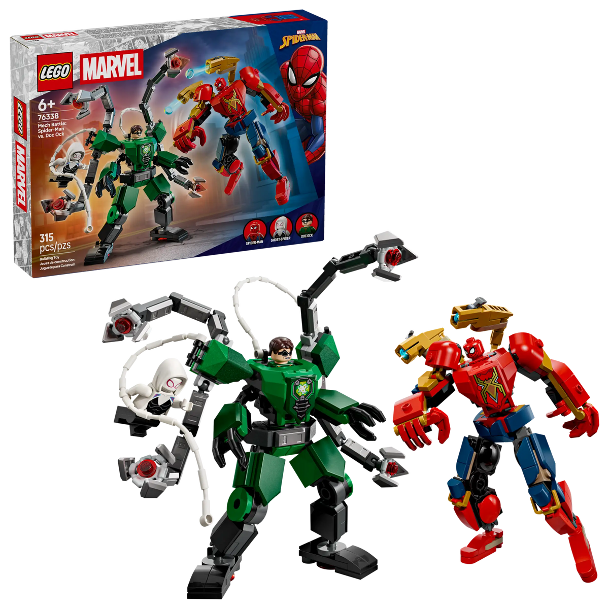 LEGO Marvel 76338 Robottien taistelu: Spider-Man vastaan Tohtori Mustekala