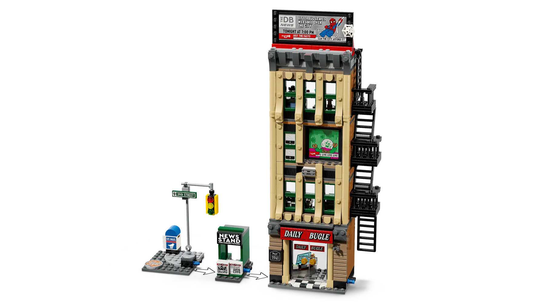 LEGO Marvel  76342 Spider-Man Vastaan Mysterio: Daily Bugle