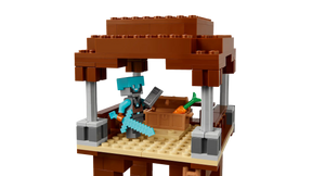 LEGO Minecraft 21278 Ryöstelijöiden Etuvartioasema ja Tuhokylvyri