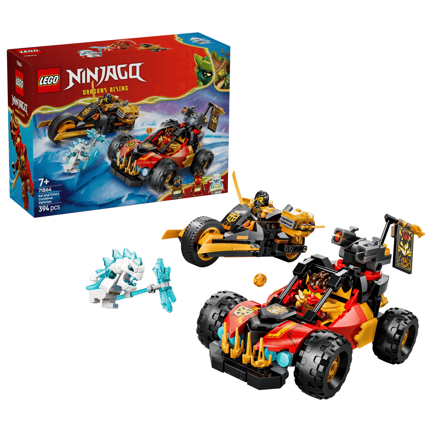 LEGO Ninjago 71864 Kain ja Colen Yhdistelmäajoneuvot