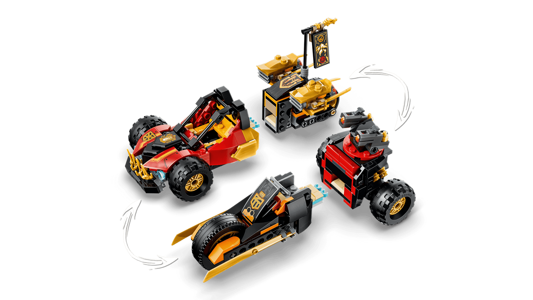 LEGO Ninjago 71864 Kain ja Colen Yhdistelmäajoneuvot