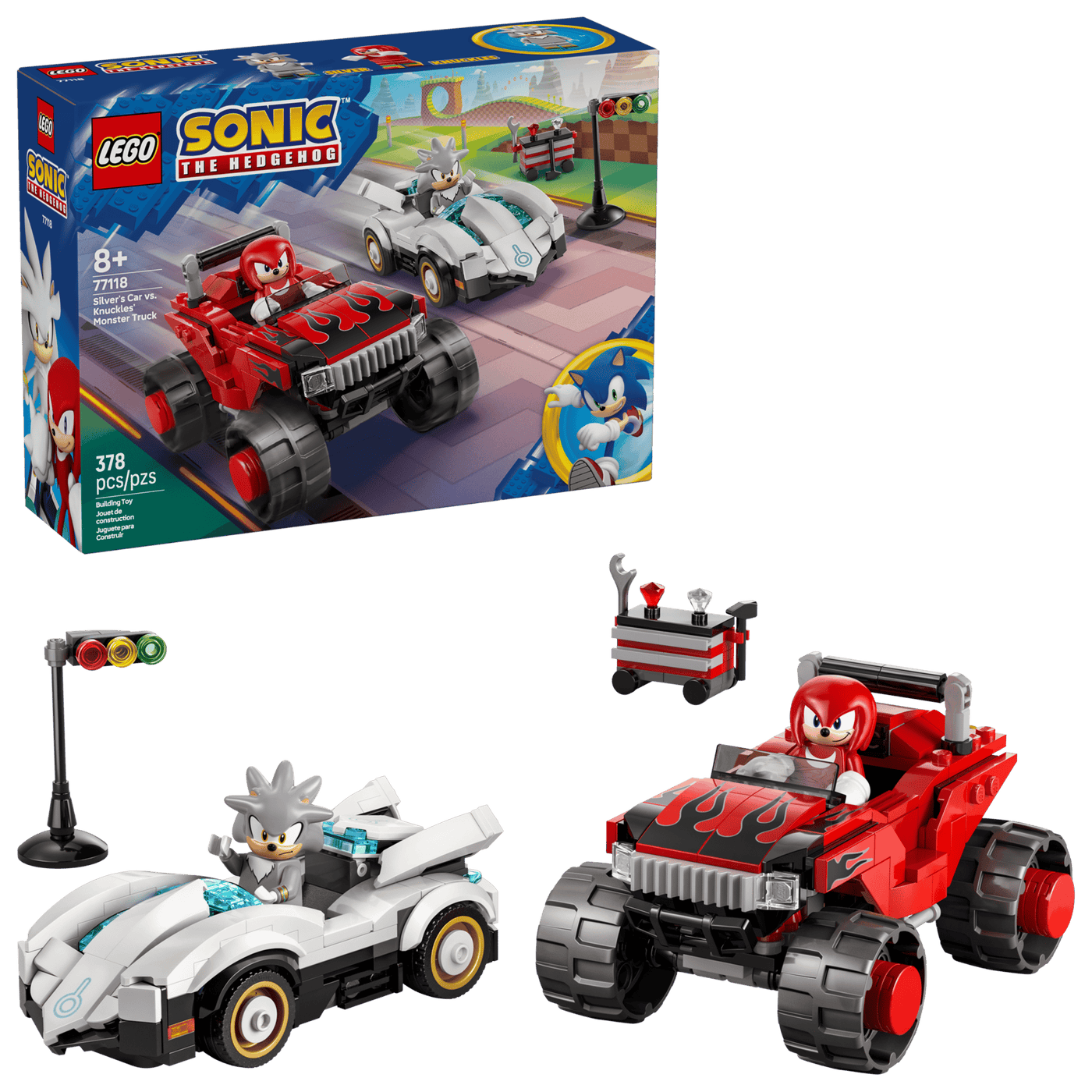 LEGO Sonic 77118 Silverin Auto Vastaan Knucklesin Monsteriauto