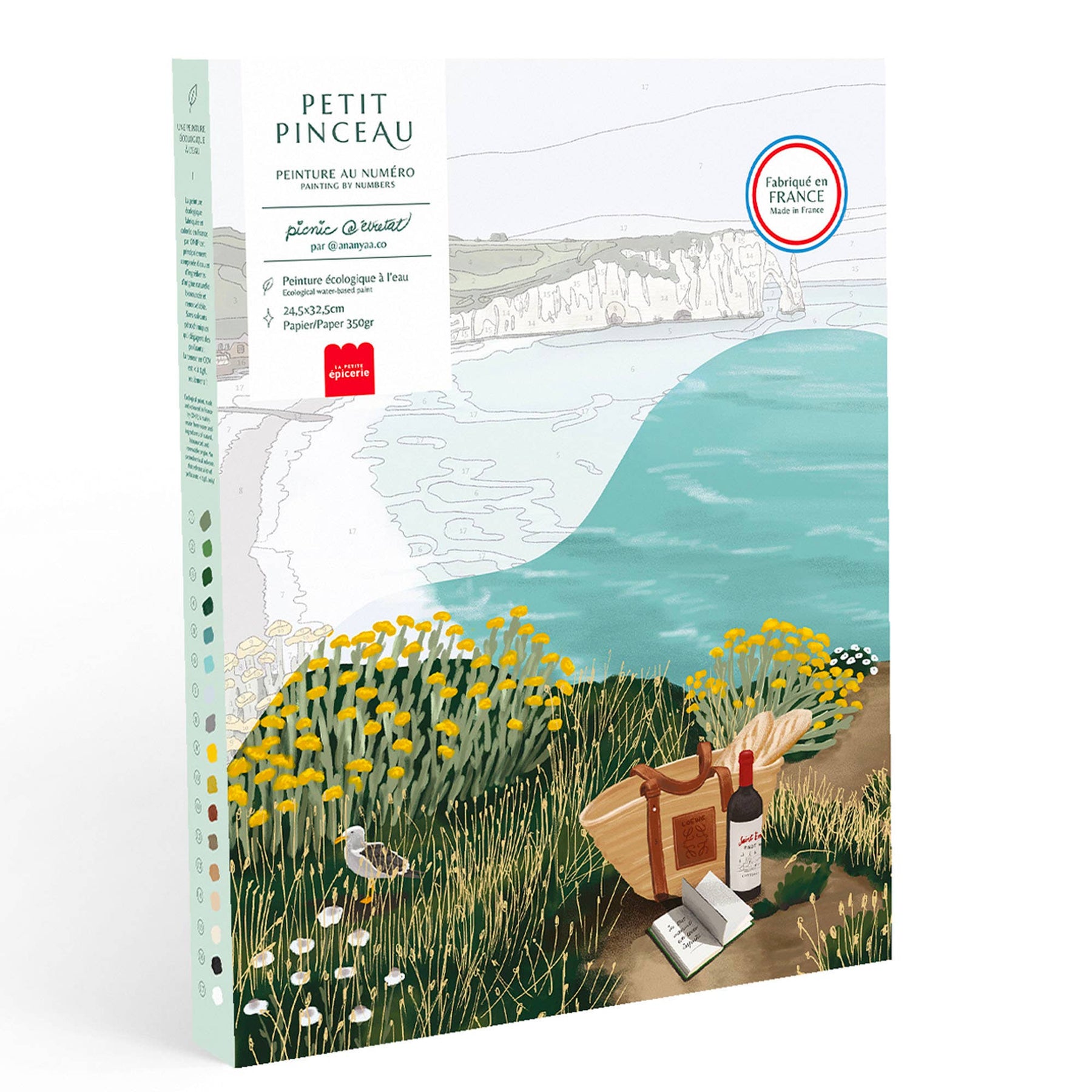 La Petite Épicerie Paint By Numbers/Numeromaalaus - Picnic in Étretat by Ananya Bhandari