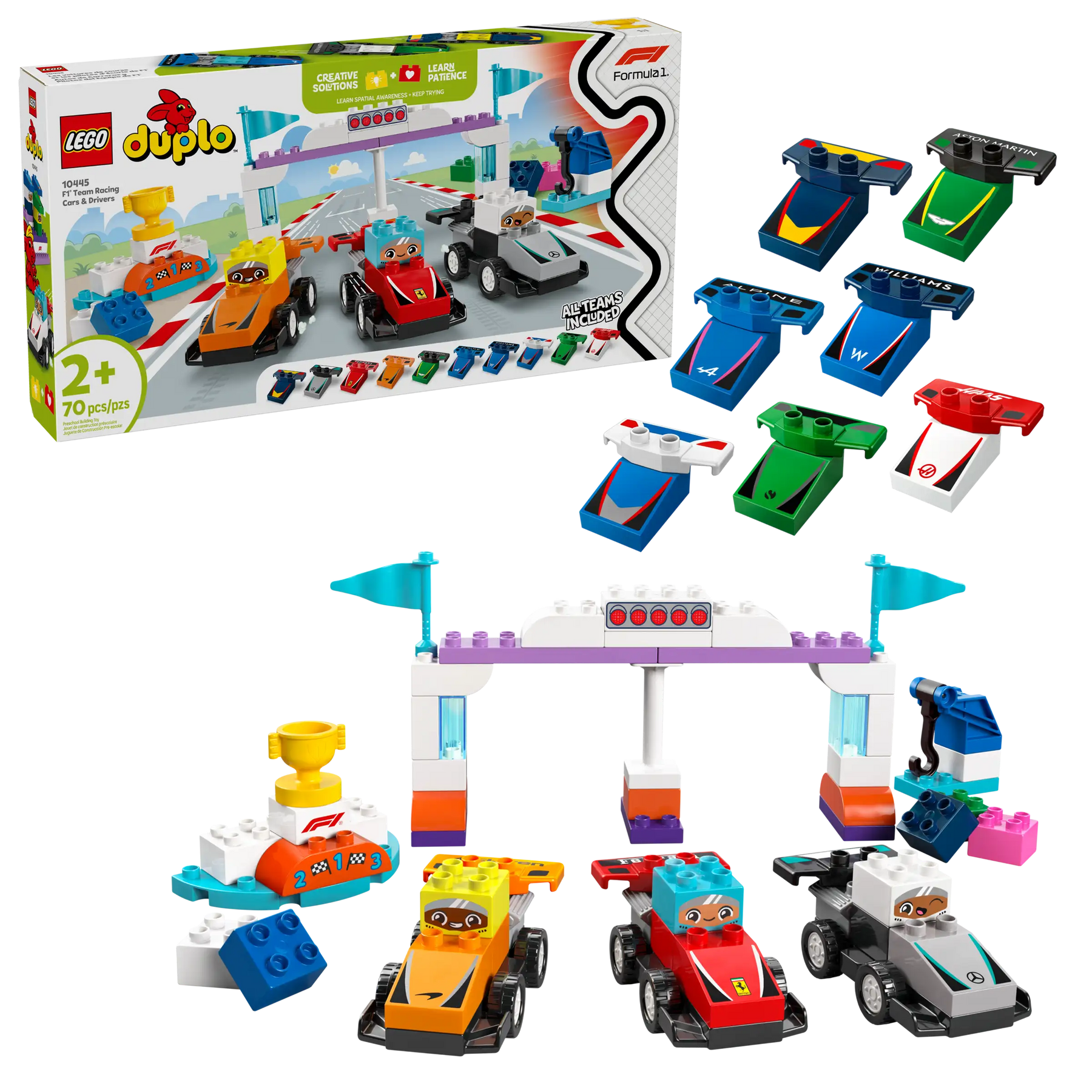 Lego Duplo 10445 F1®-tiimin Kilpa-autot ja Kuljettajat