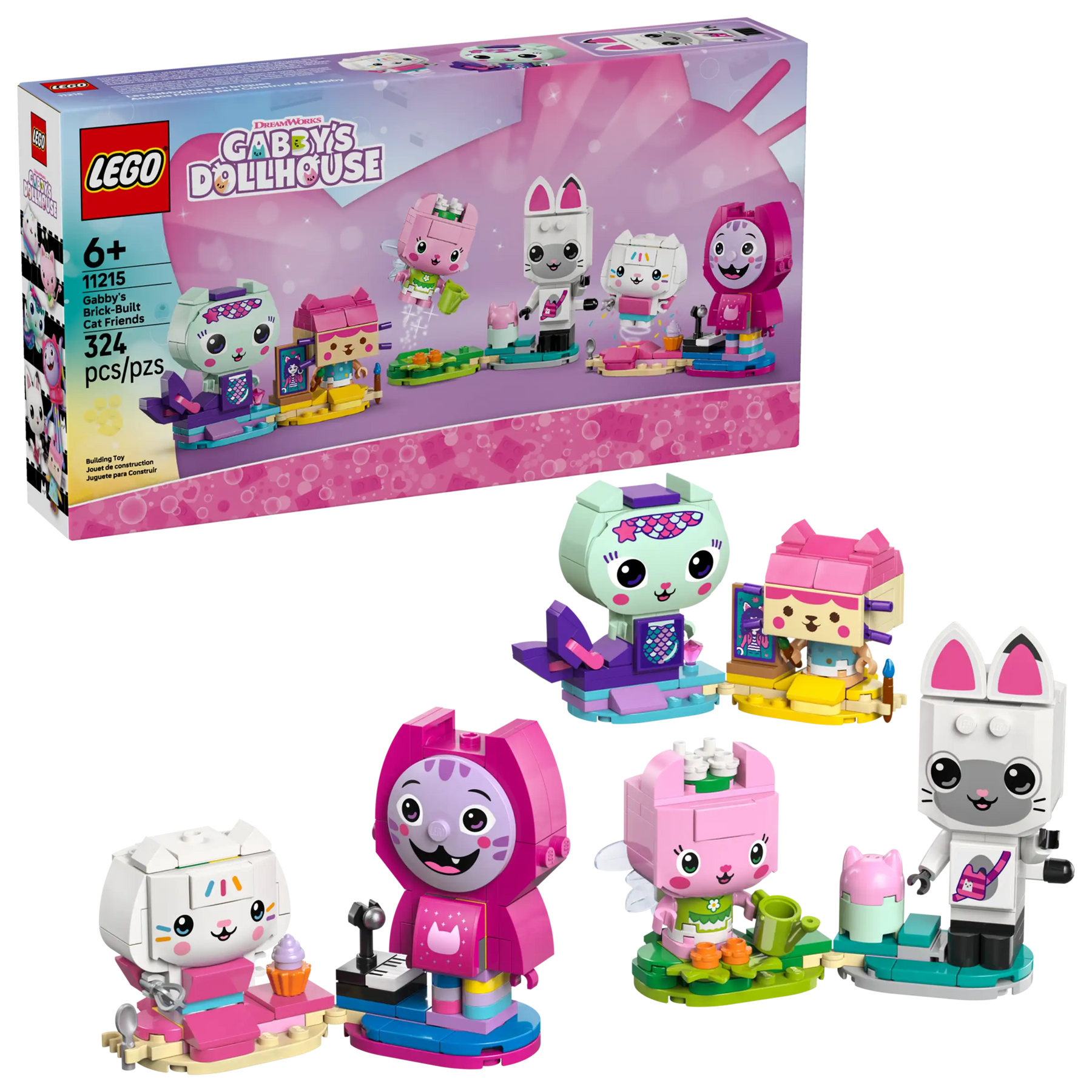 Lego Gabbys Dollhouse 11215 Gabbyn Palikoista Rakennettavat Kissaystävät