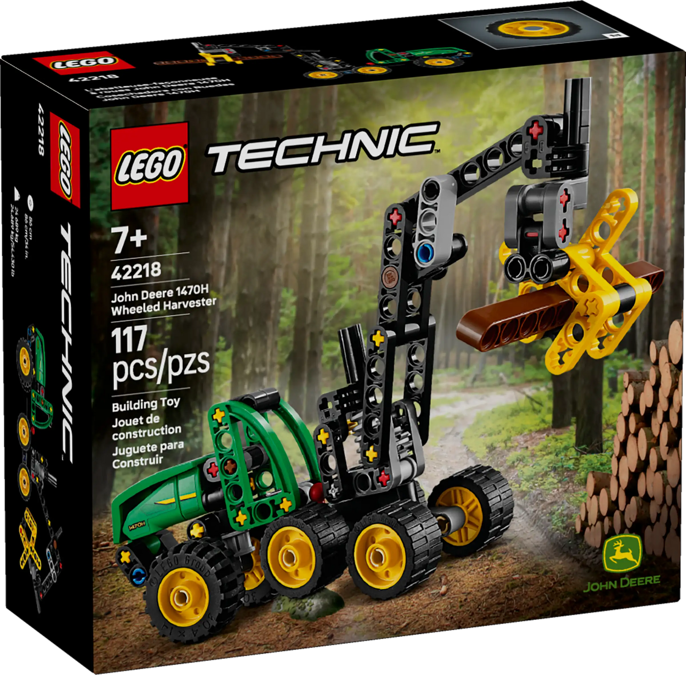 Lego Technic 42218 Pyörillä Varustettu John Deere 1470H Harvesteri