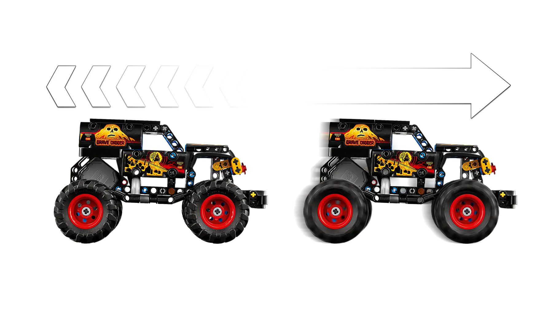Lego Technic 42219 Monster Jam™ Grave Digger™ Tuli ja Jää