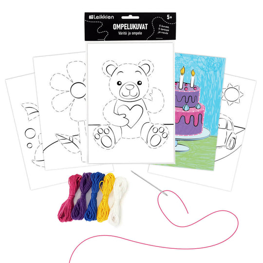 Leikkien Väritettävät Ompelukuvat