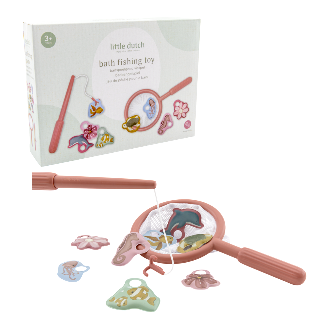 Little Dutch Kylpylelu Kalastuspeli Vaaleanpunainen