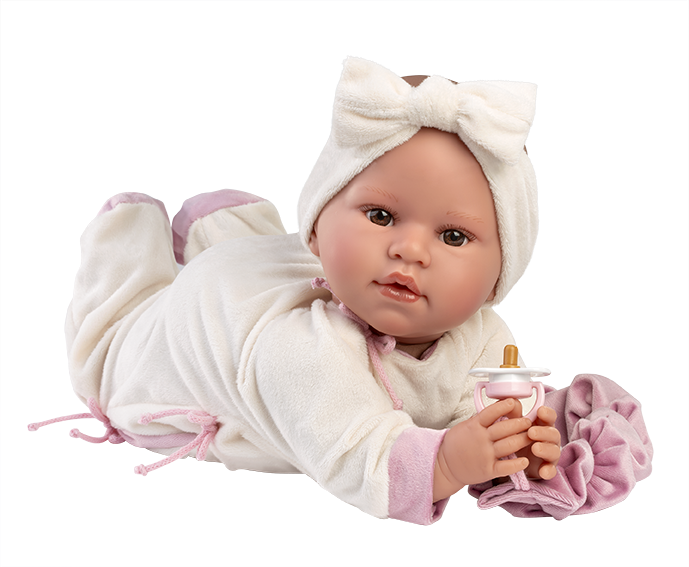 Llorens Pehmeävartaloinen Nukke Vaaleanpunaisella Tuttinauhalla