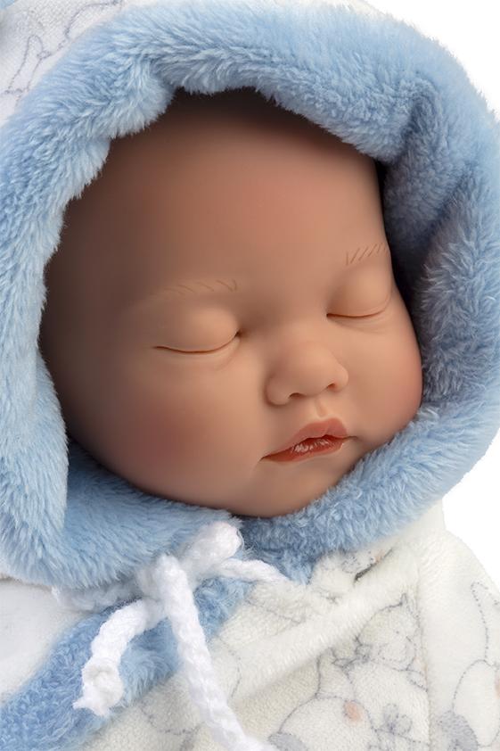 Llorens Pehmeävartaloinen Nukkuva Nukke Vaaleansininen Haalari