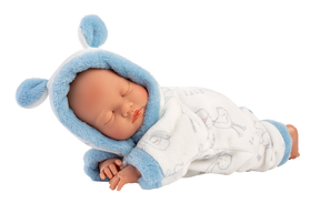 Llorens Pehmeävartaloinen Nukkuva Nukke Vaaleansininen Haalari