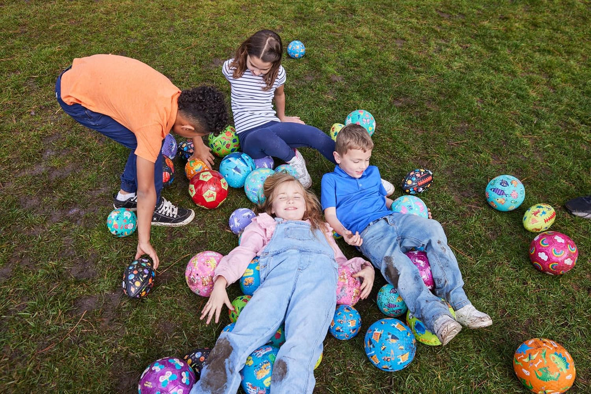 Luonnonkumipallo 13cm Työmaa, Sininen
