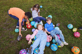 Luonnonkumipallo 13cm Työmaa, Sininen