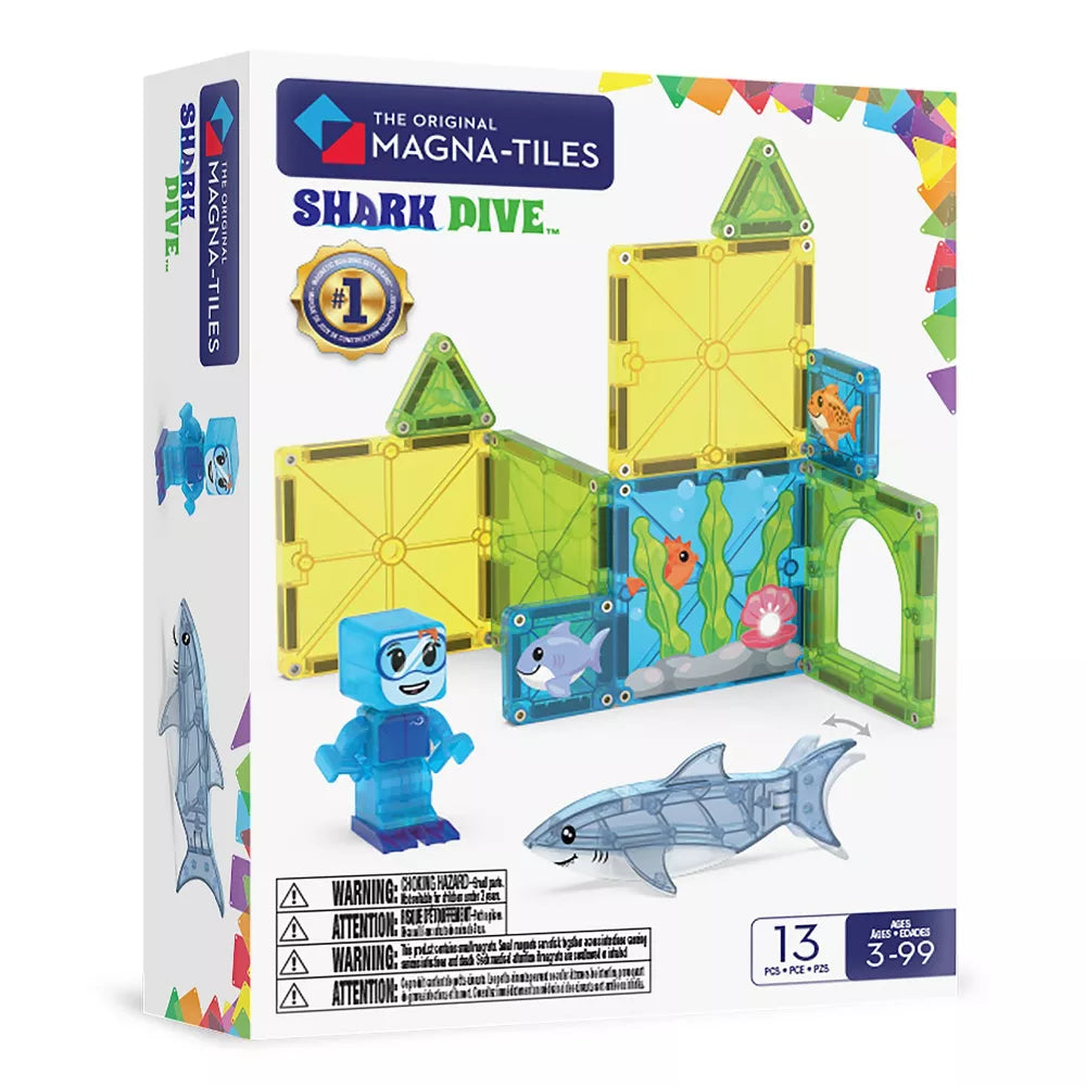 Magna-Tiles Magneettinen Rakennussarja Shark Dive 13 Osaa