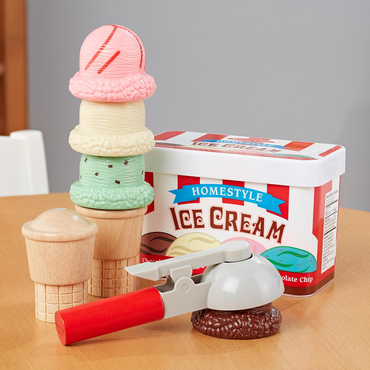 Melissa & Doug Scoop & Stack Ice Cream Jäätelö Leikkisetti