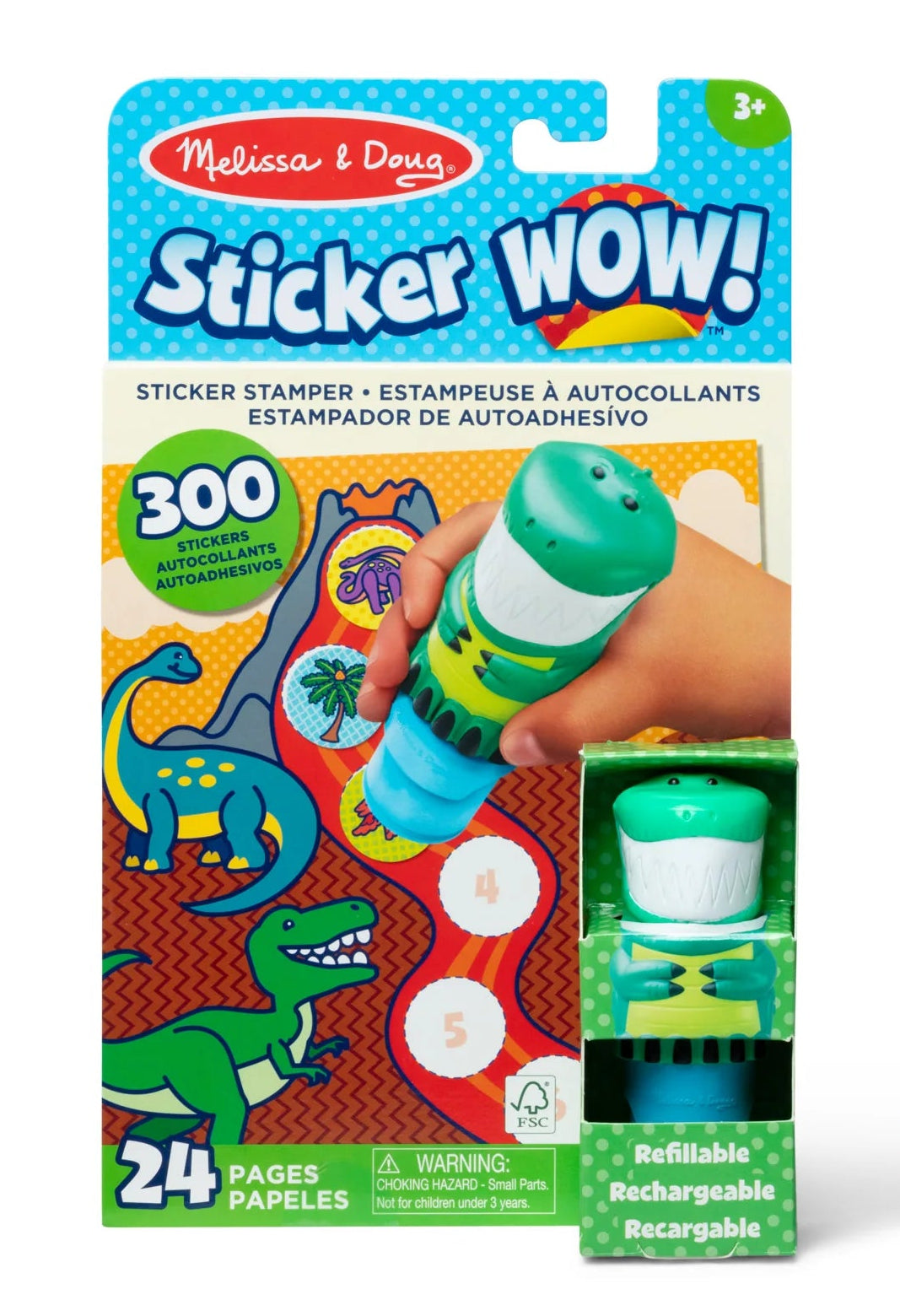 Melissa & Doug Sticker Wow! Tarralehtiö Dinosaurus