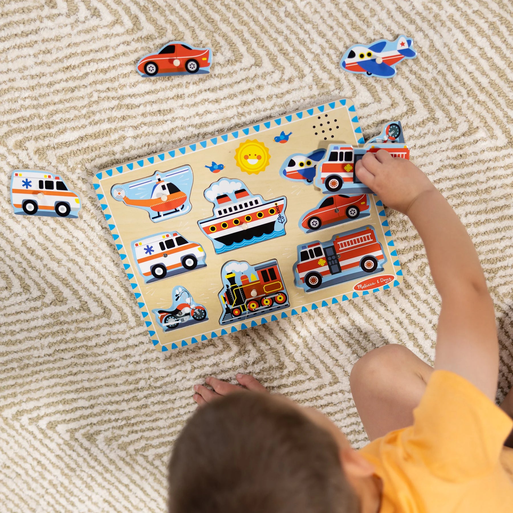 Melissa & Doug Äänipalapeli/Nuppipalapeli Ajoneuvot