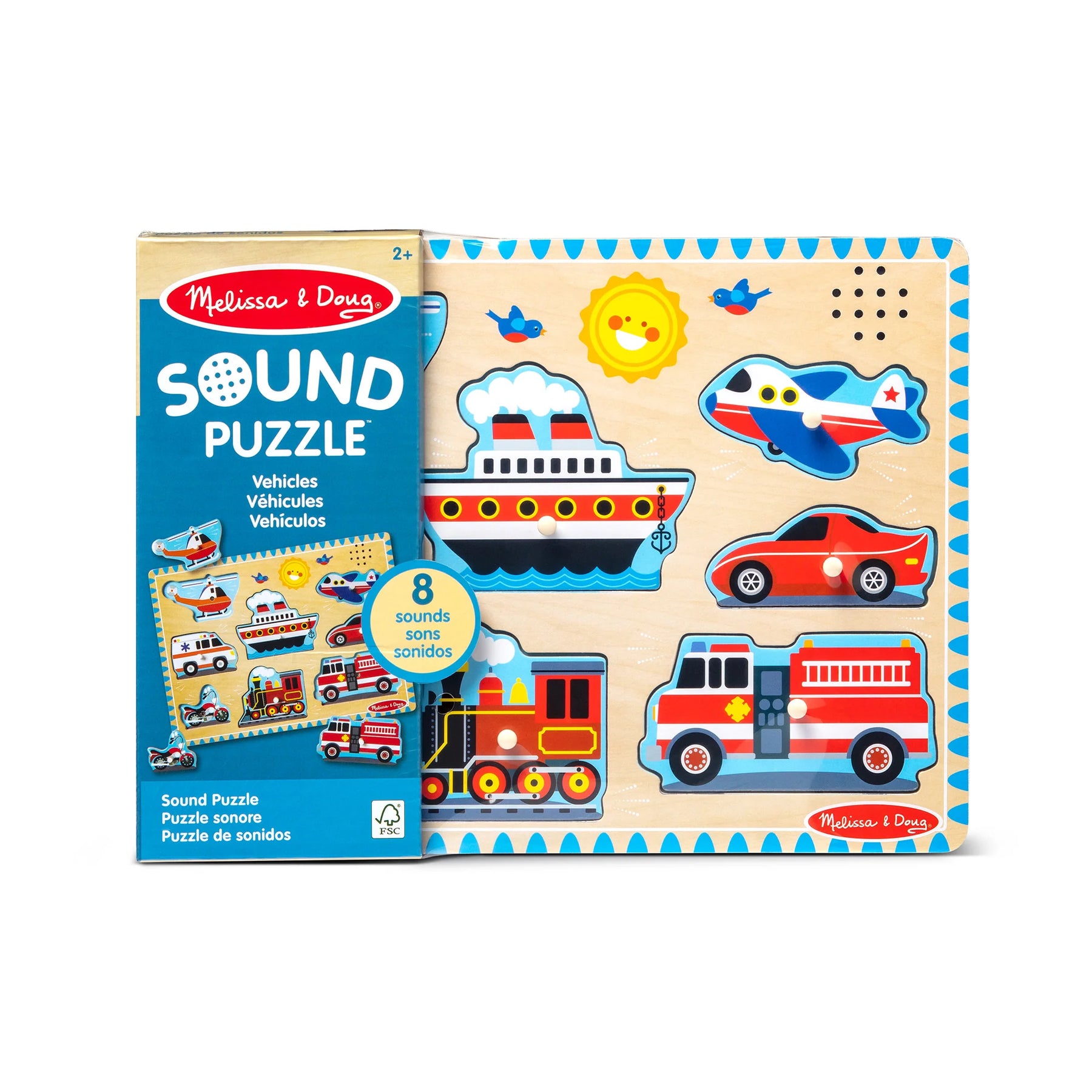 Melissa & Doug Äänipalapeli/Nuppipalapeli Ajoneuvot