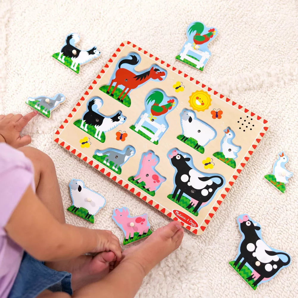 Melissa & Doug Äänipalapeli/Nuppipalapeli Maatilan Eläimet