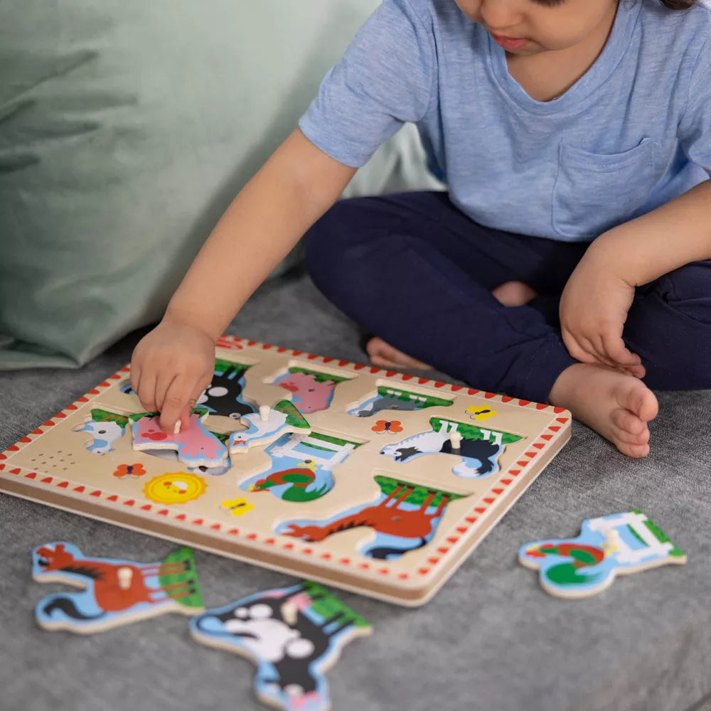 Melissa & Doug Äänipalapeli/Nuppipalapeli Maatilan Eläimet