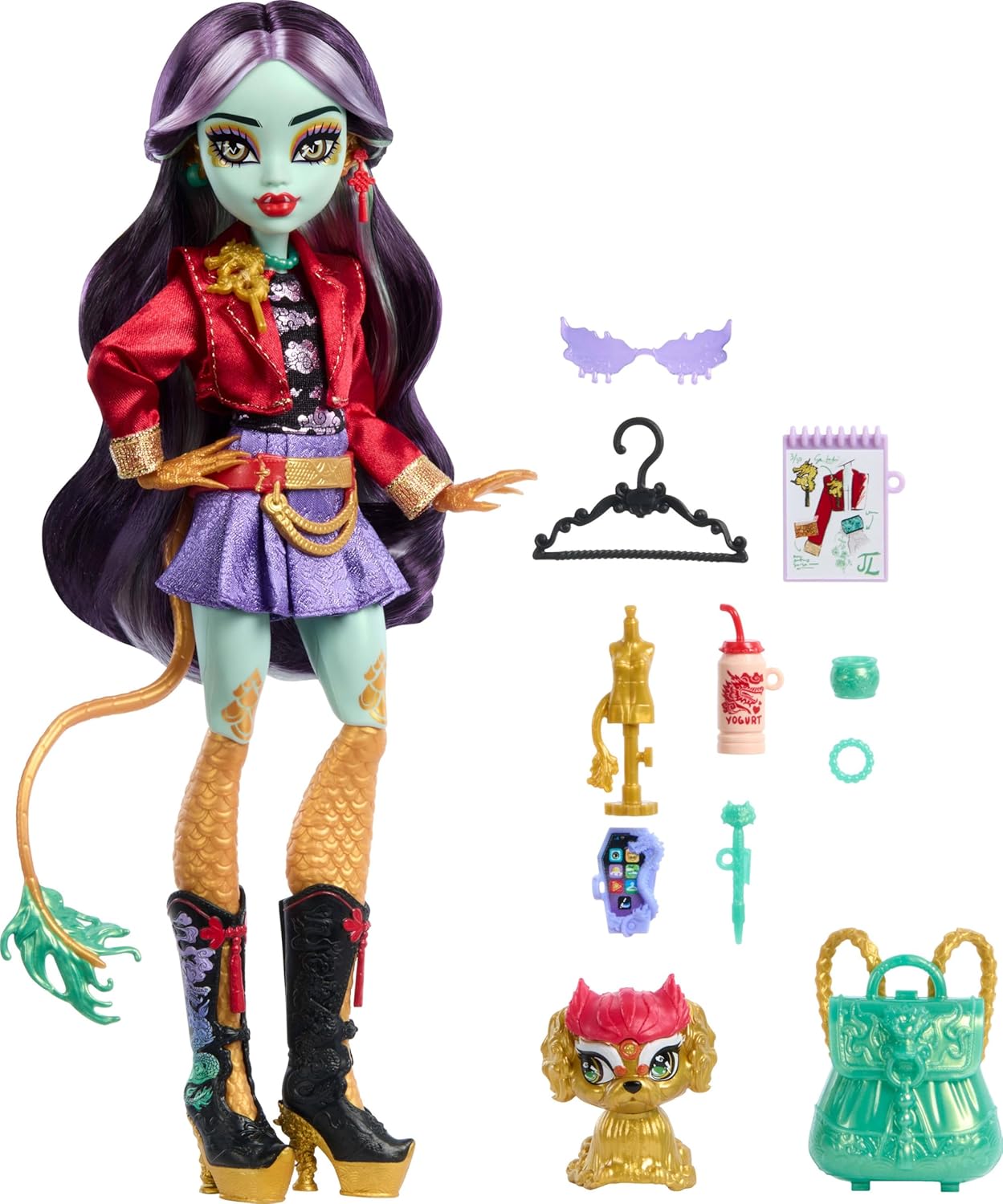 Monster High Jinafire Long ja Tarvikkeita
