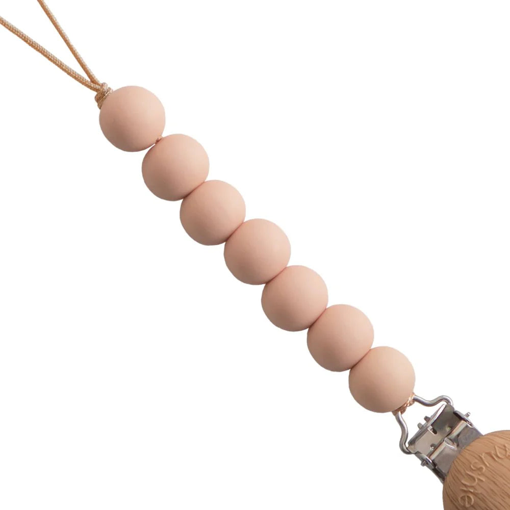 Mushie Tuttinauha Silikonihelmillä Halo Blush